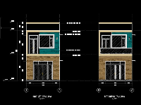 File Autocad Nhà phố 2 tầng 5x17m